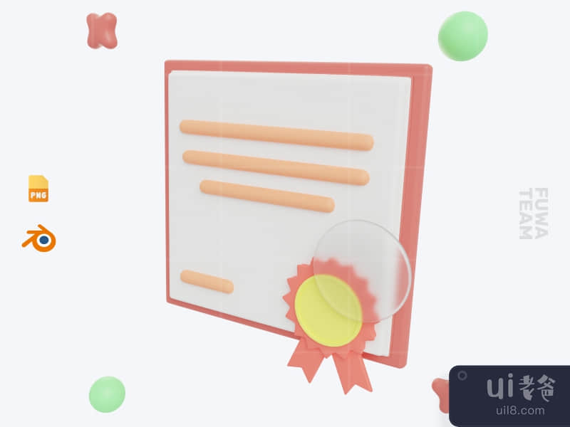 Certificate - 3D School Icon Pack