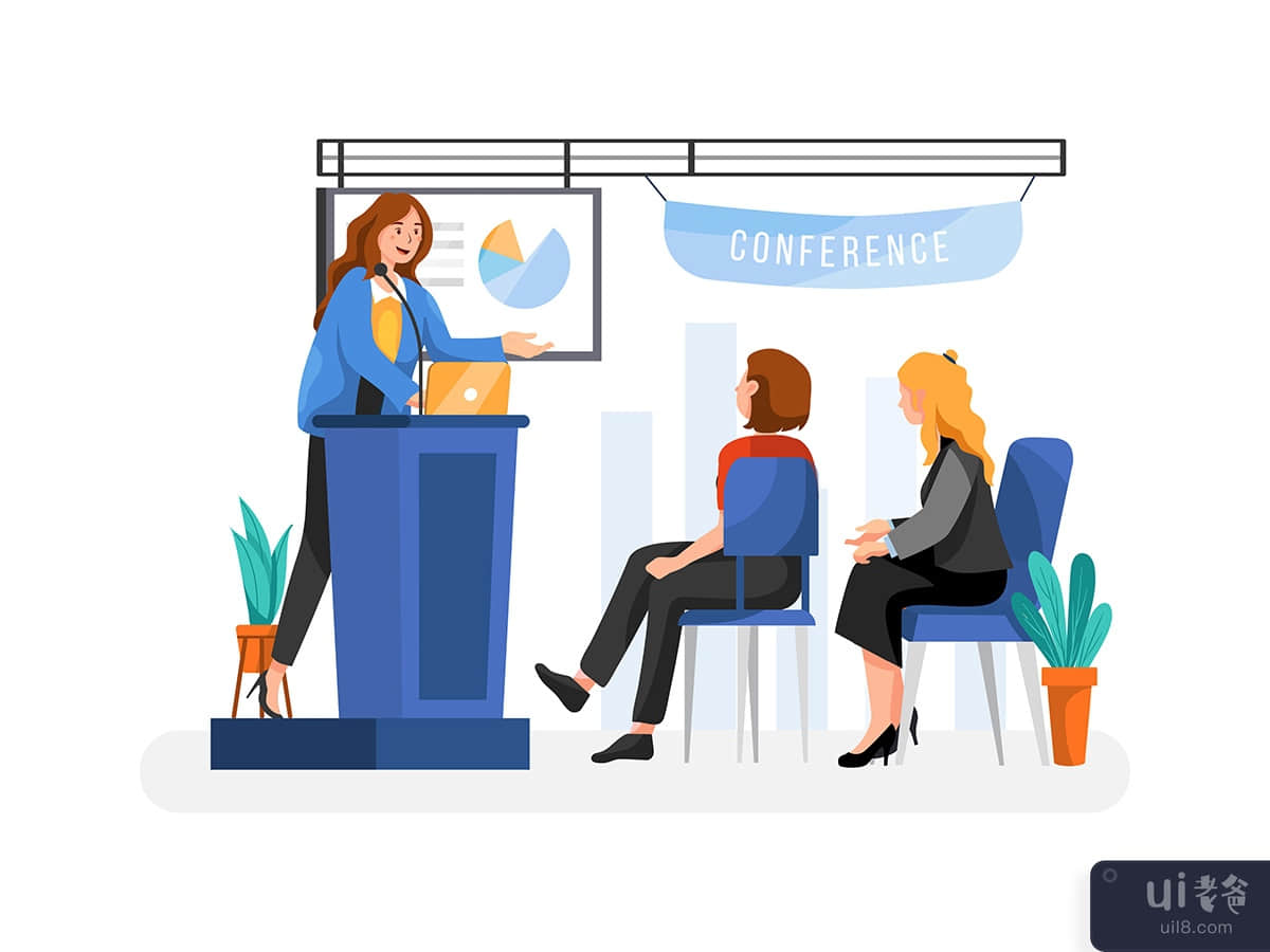 Business Conference Vector Illustration concept