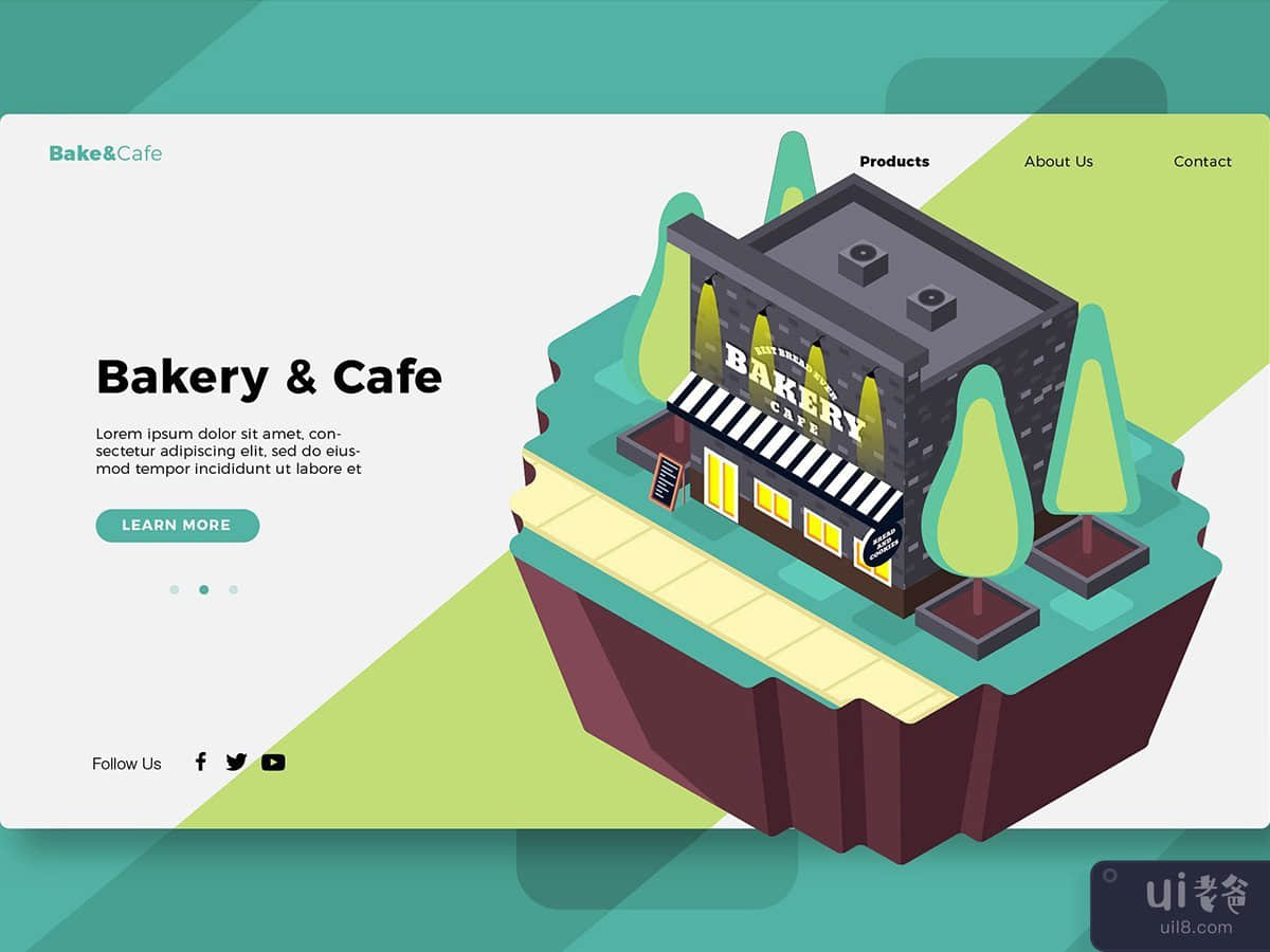 Bakery & Cafe - Banner & Landing Page