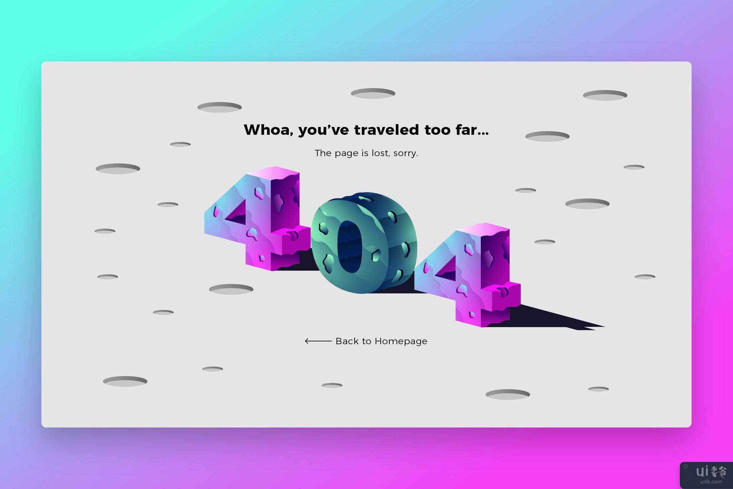 404 星球 - 横幅和登陆页面(404 planet - Banner & Landing Page)插图2