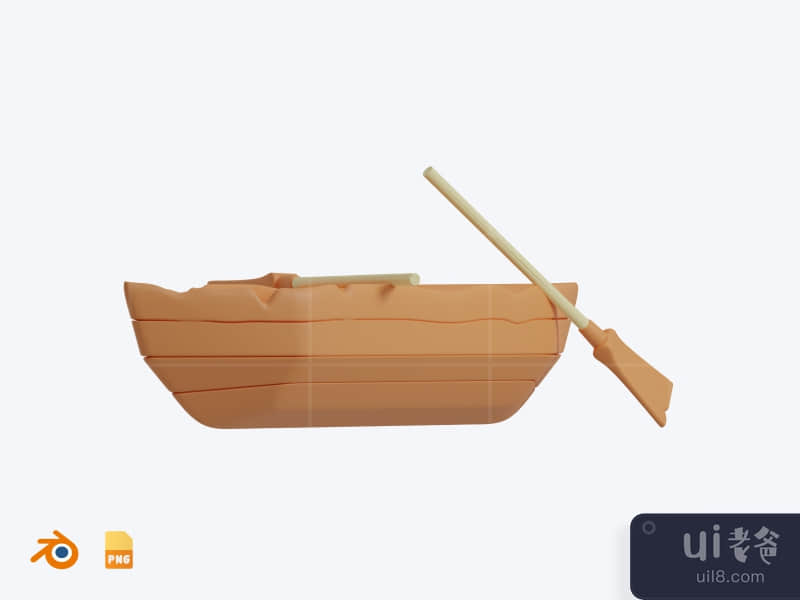 Boat - 3D Camping Illustration Pack (front)