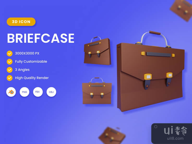 3D Briefcase illustration