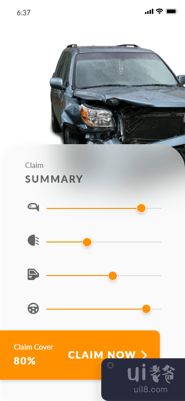 汽车政策 - iOS App UI Kit 2(Car policy - iOS App UI Kit 2)插图2