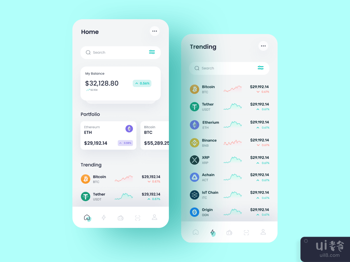 Crypto Wallet App UI