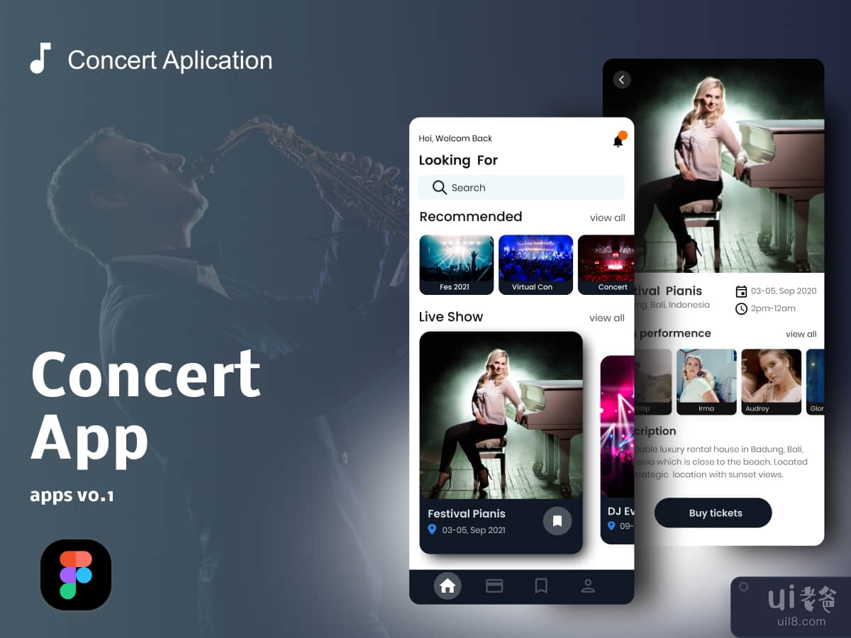 Concert App ui kits