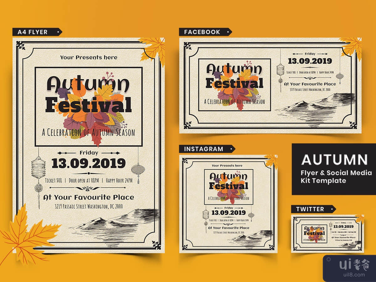 Autumn Festival Flyer & Social Media Pack-01