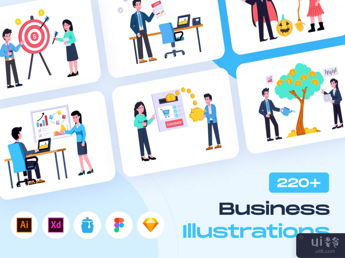 200+ Business Illustrations