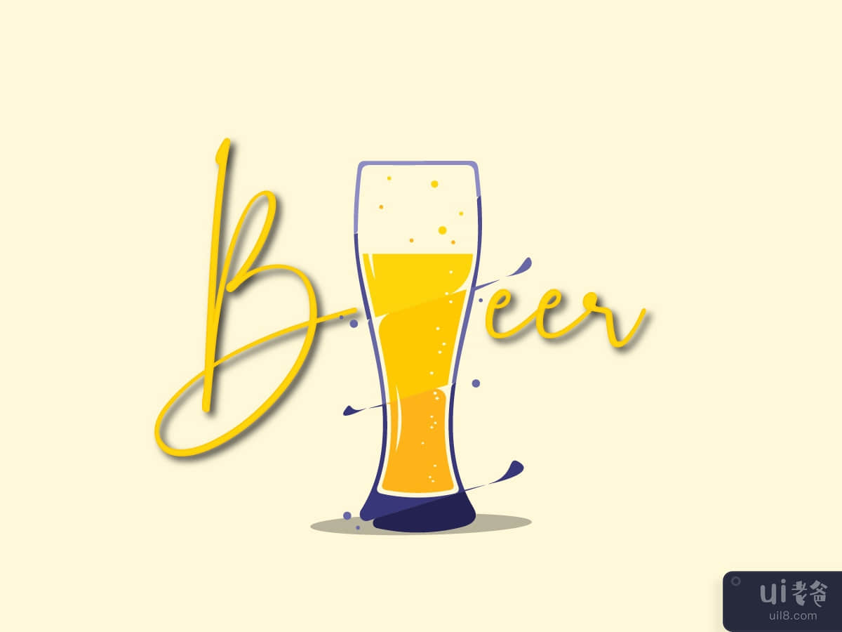 Beer Glass  illustration 