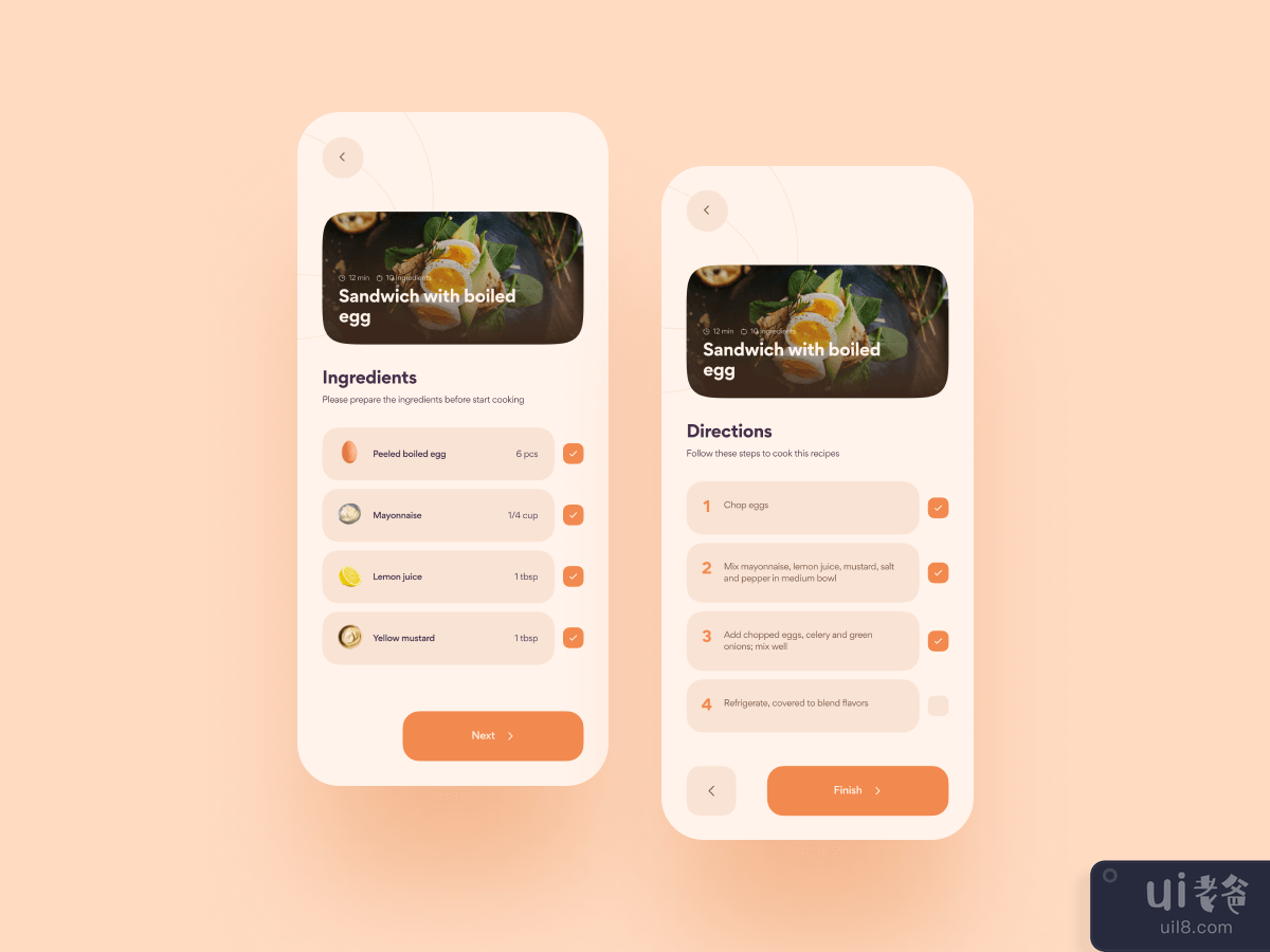 Appétit - Food Recipes App UI Kit V15