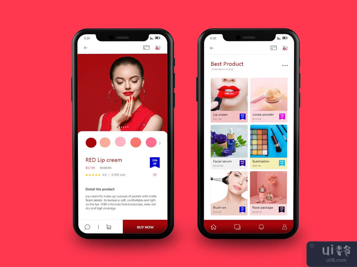 Care to Beauty Mobile App UI