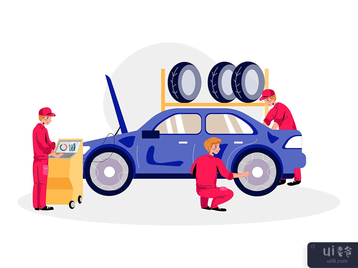 Auto Service Illustration