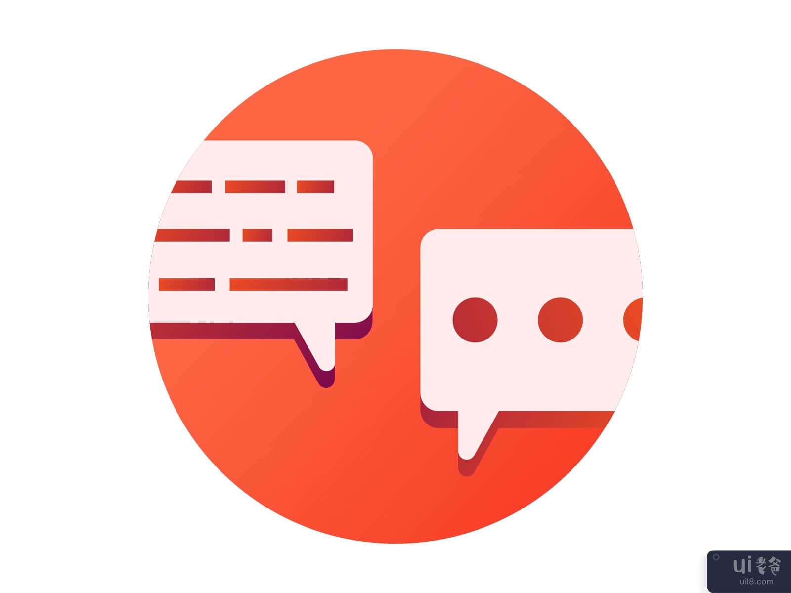 Chat message gradient icon