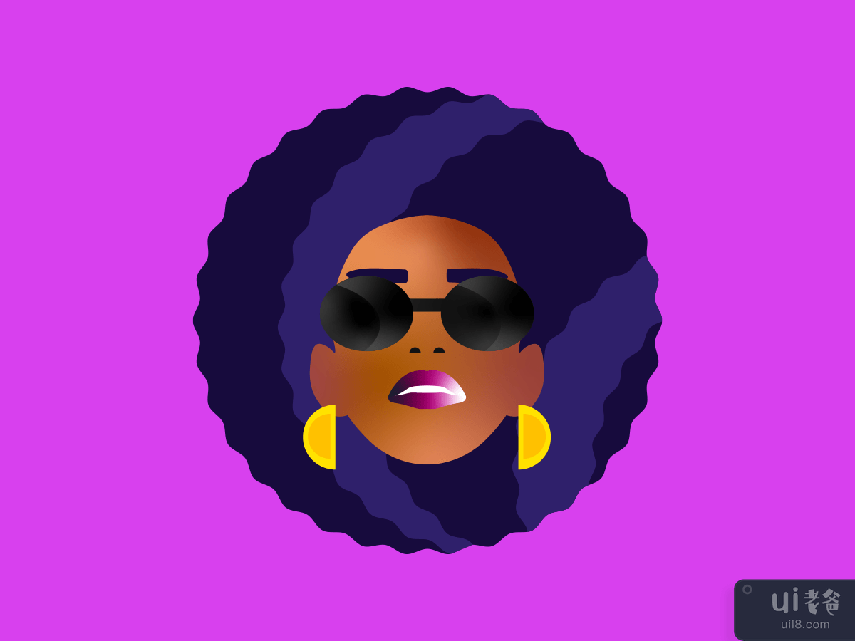 Afro Girl Illustration