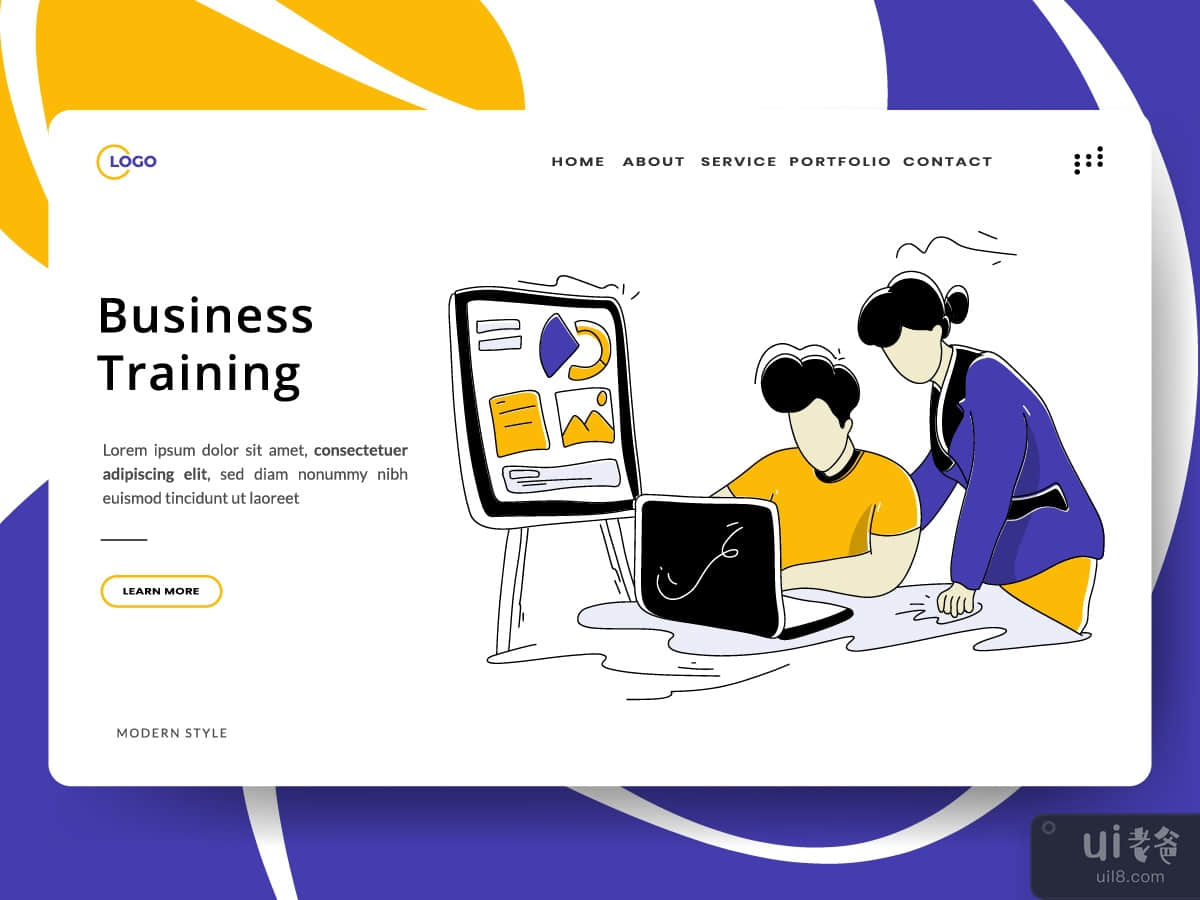 Business Training flat illustration