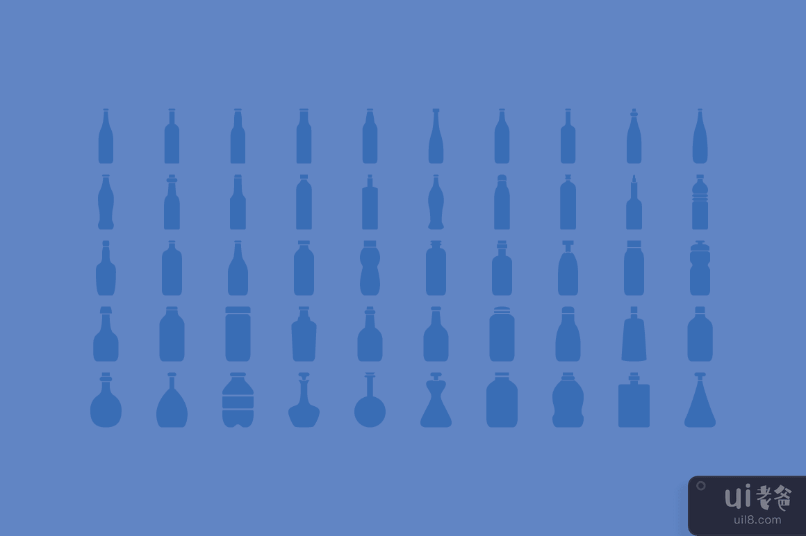 瓶包装图标集矢量(Bottle packaging icon set vector)插图4