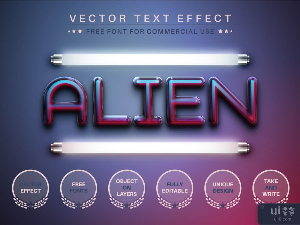 Alien - Editable Text Effect, Font Style