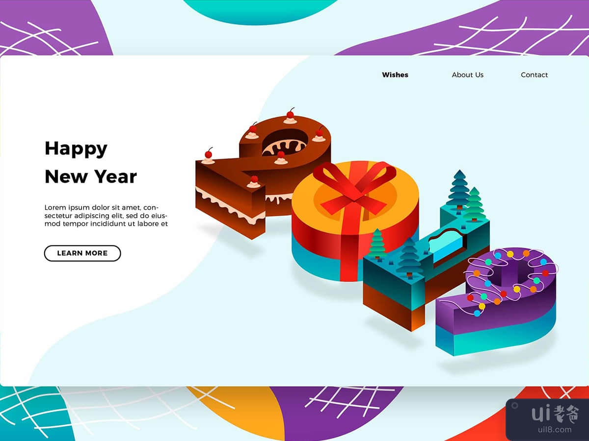 Cake New Years 2019 - Banner & Landing Page