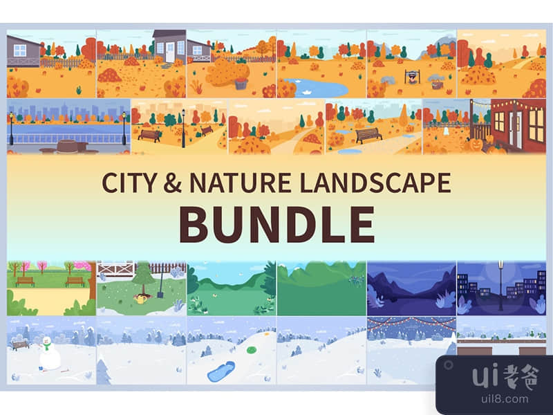 City & nature landscape bundle