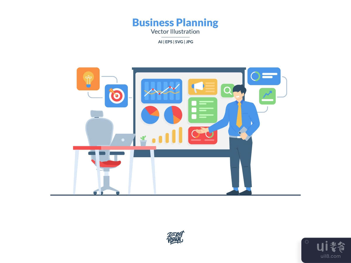 Business Planning Vector Illustration