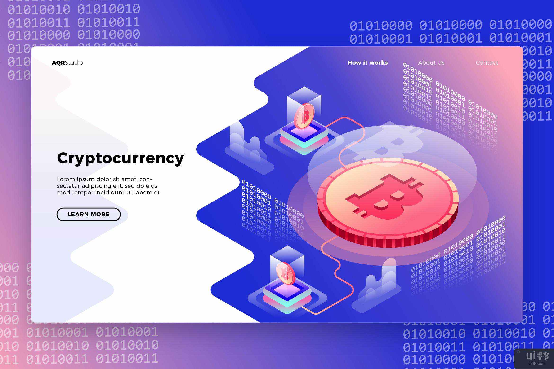加密货币 - 横幅和登陆页面(Cryptocurrency - Banner & Landing Page)插图2