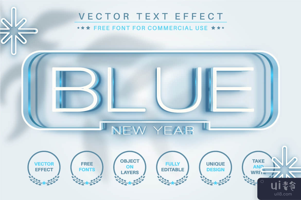 2022 年 - 可编辑文本效果，字体样式(2022 Years - Editable Text Effect, Font Style)插图2