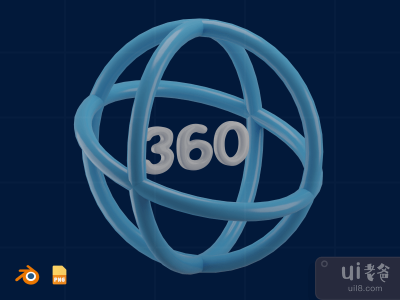 360 Video - 3D Virtual world illustration