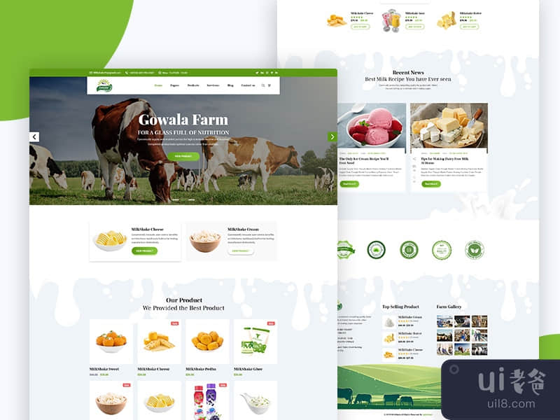 #05 Gowala- Dairy Farm & Eco Products Templates