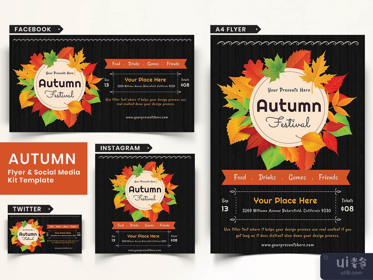 Autumn Festival Flyer & Social Media Pack-09