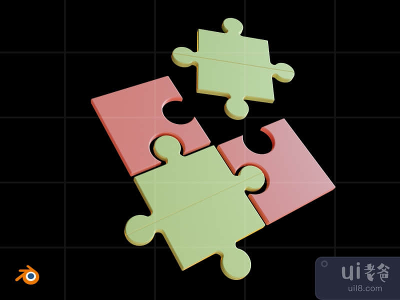 3D Game Item Glow In The Dark Illustration Pack - Jigsaw Puzzle