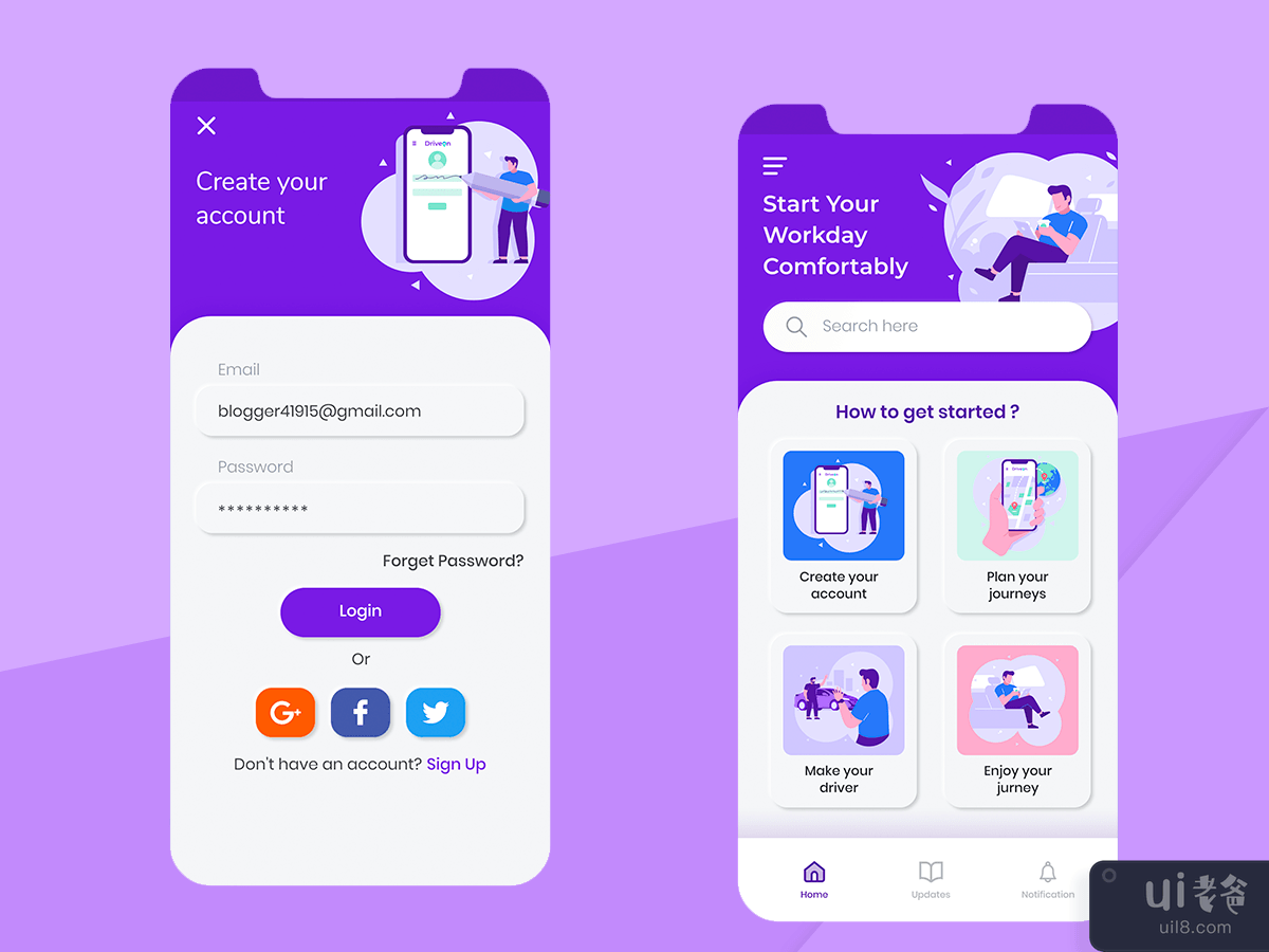 Chased Home UI Design