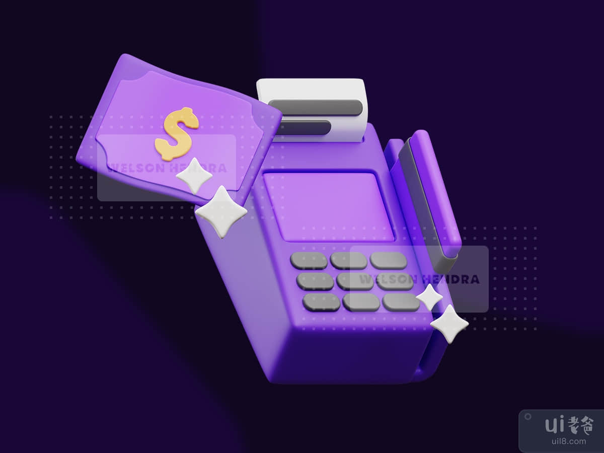 Bank terminal - Finance 3D Illustration Pack