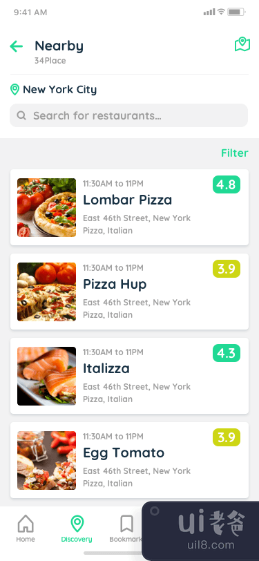 Capi 餐厅 iOS UI 套件(Capi Restaurant iOS UI Kit)插图3