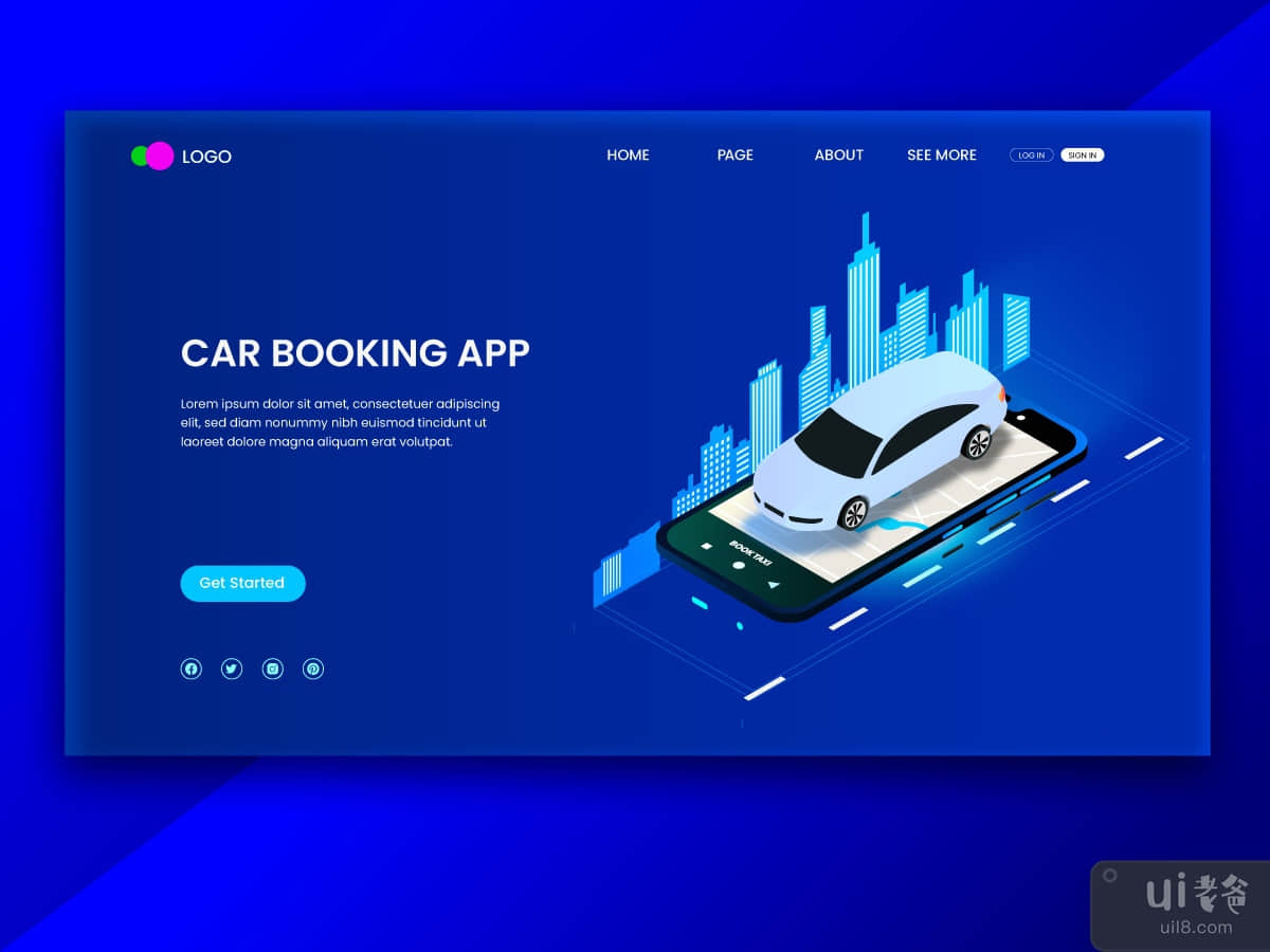 Car Booking App Landing Page