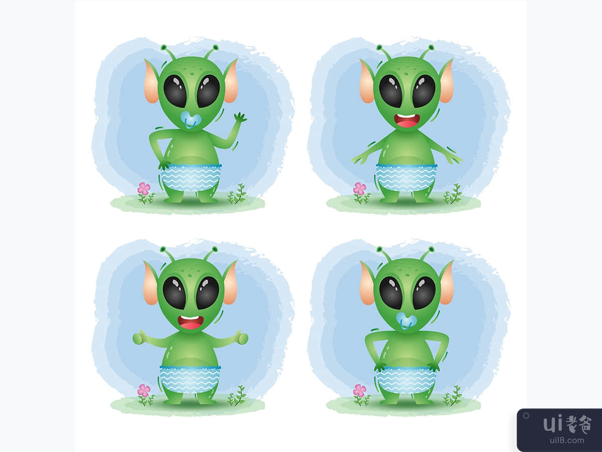 可爱的婴儿外星人系列(cute baby alien collection)插图1