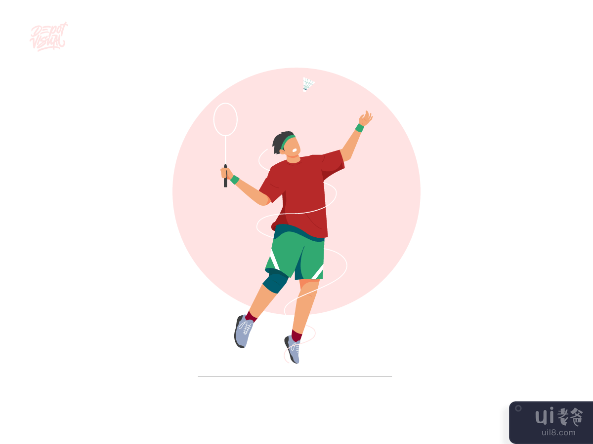 Badminton Athlete Illustration - Olympics Sports