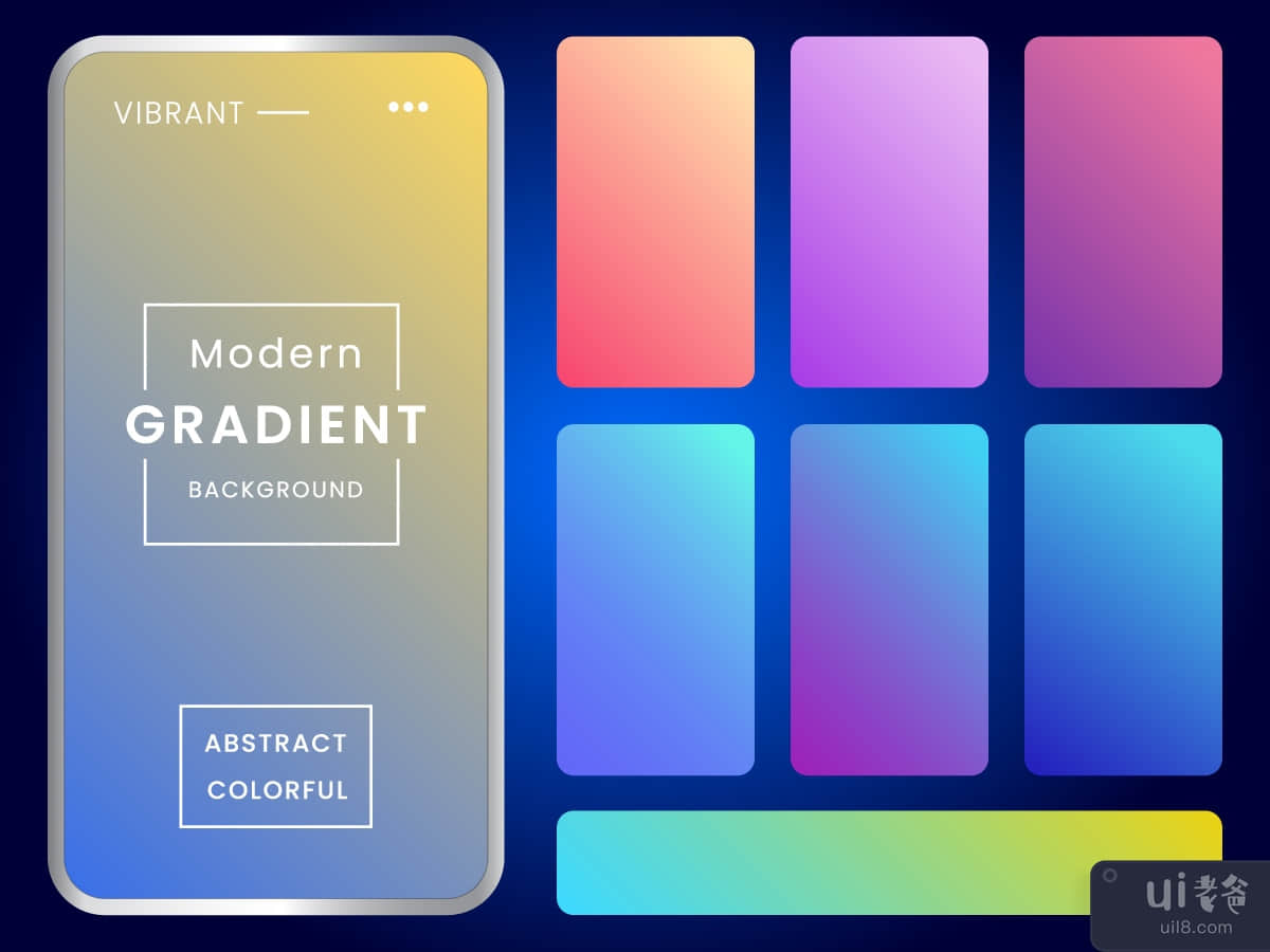 Beautiful soft color abstract gradients