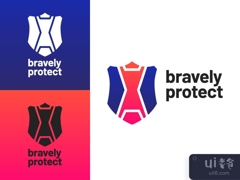 Bravely Protect Logo Design
