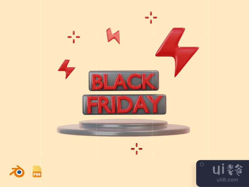 Black Friday - 3D Sale & Marketing Illustration Pack (front)