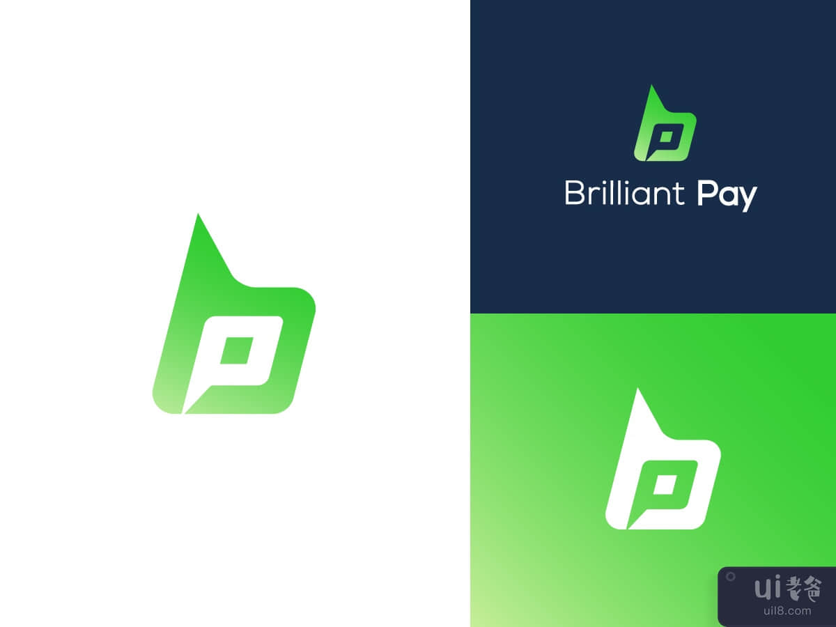 B and P letter modern logo design template