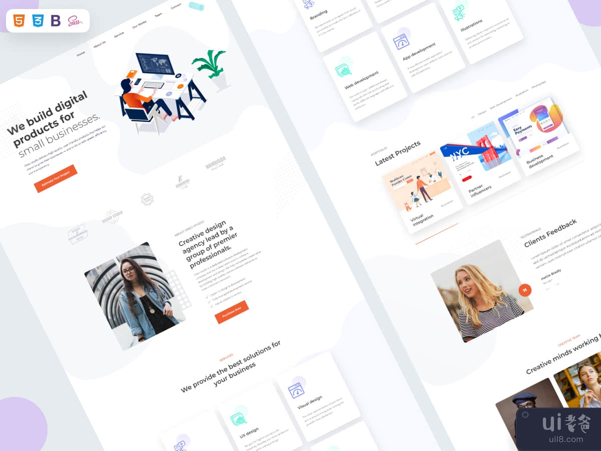Creative Agency Landing Page HTML Template