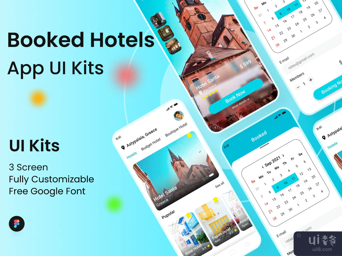 Booked Hotel App Ui Kits