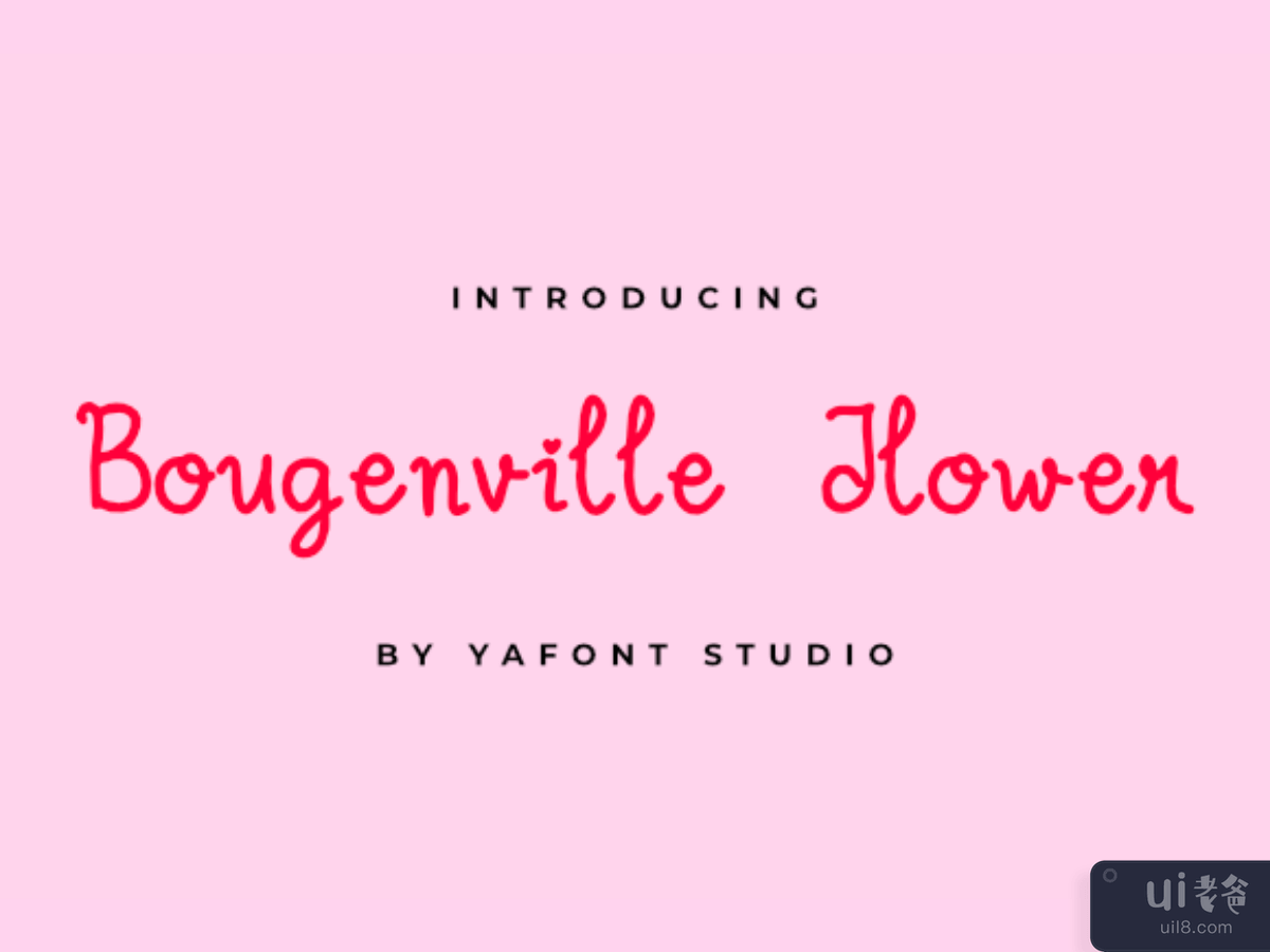 Bougenville Flowers 字体(Bougenville Flowers font)插图2