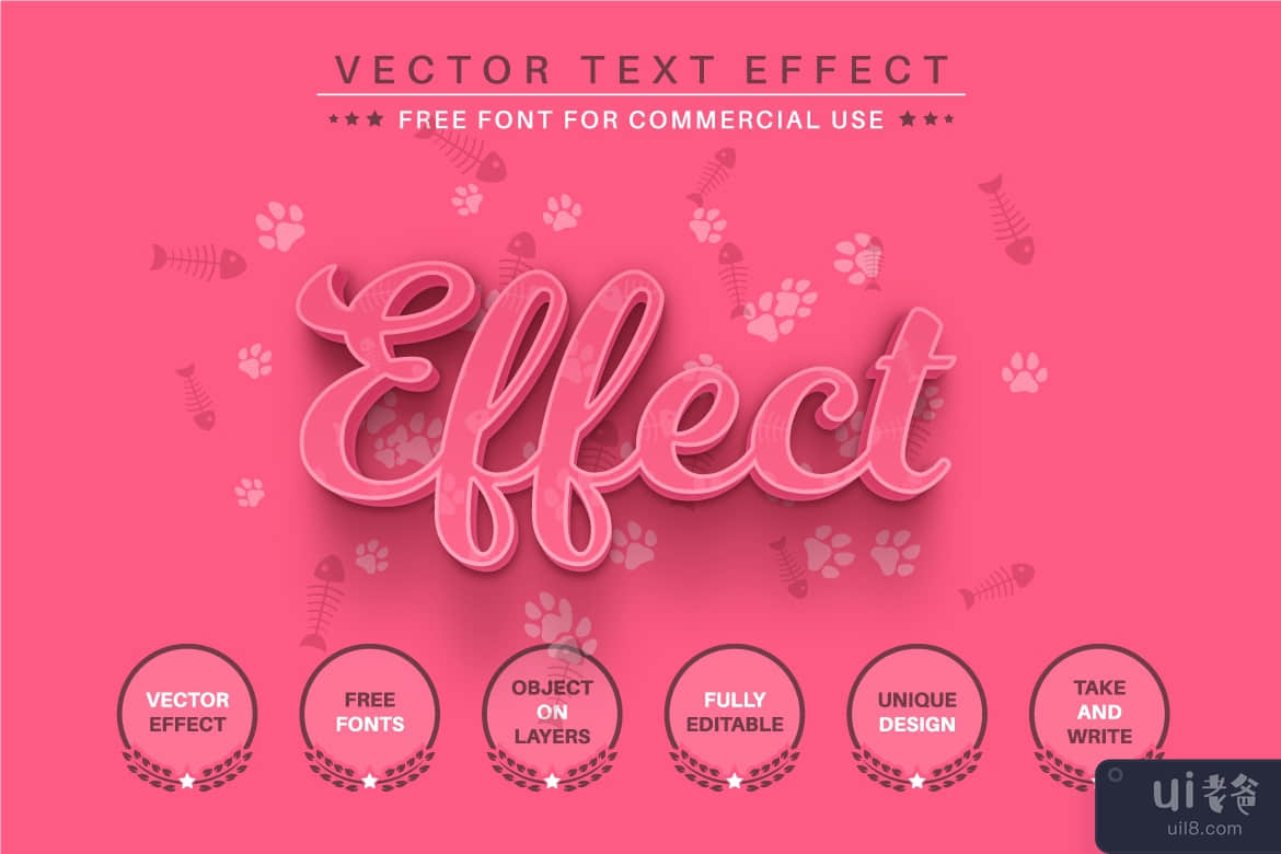 底灯 - 可编辑的文字效果，字体样式(Bottom Light - Editable Text Effect, Font Style)插图4