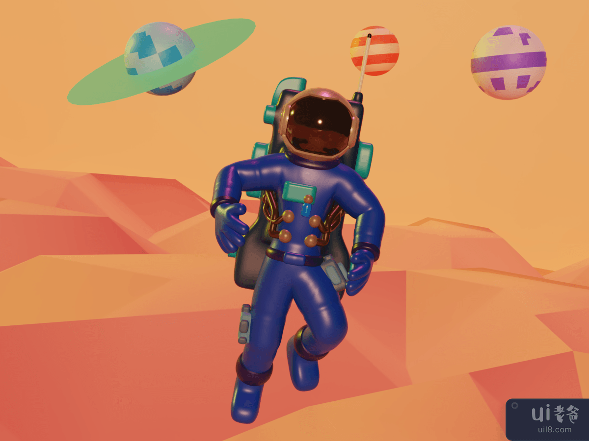 3D Illustration Astronaut