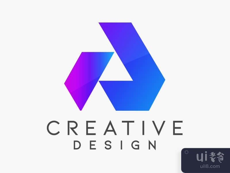 A letter colorful logo design template