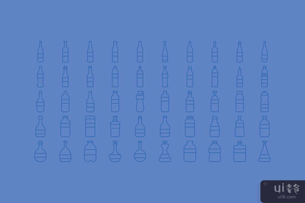 瓶包装图标集矢量(Bottle packaging icon set vector)插图5