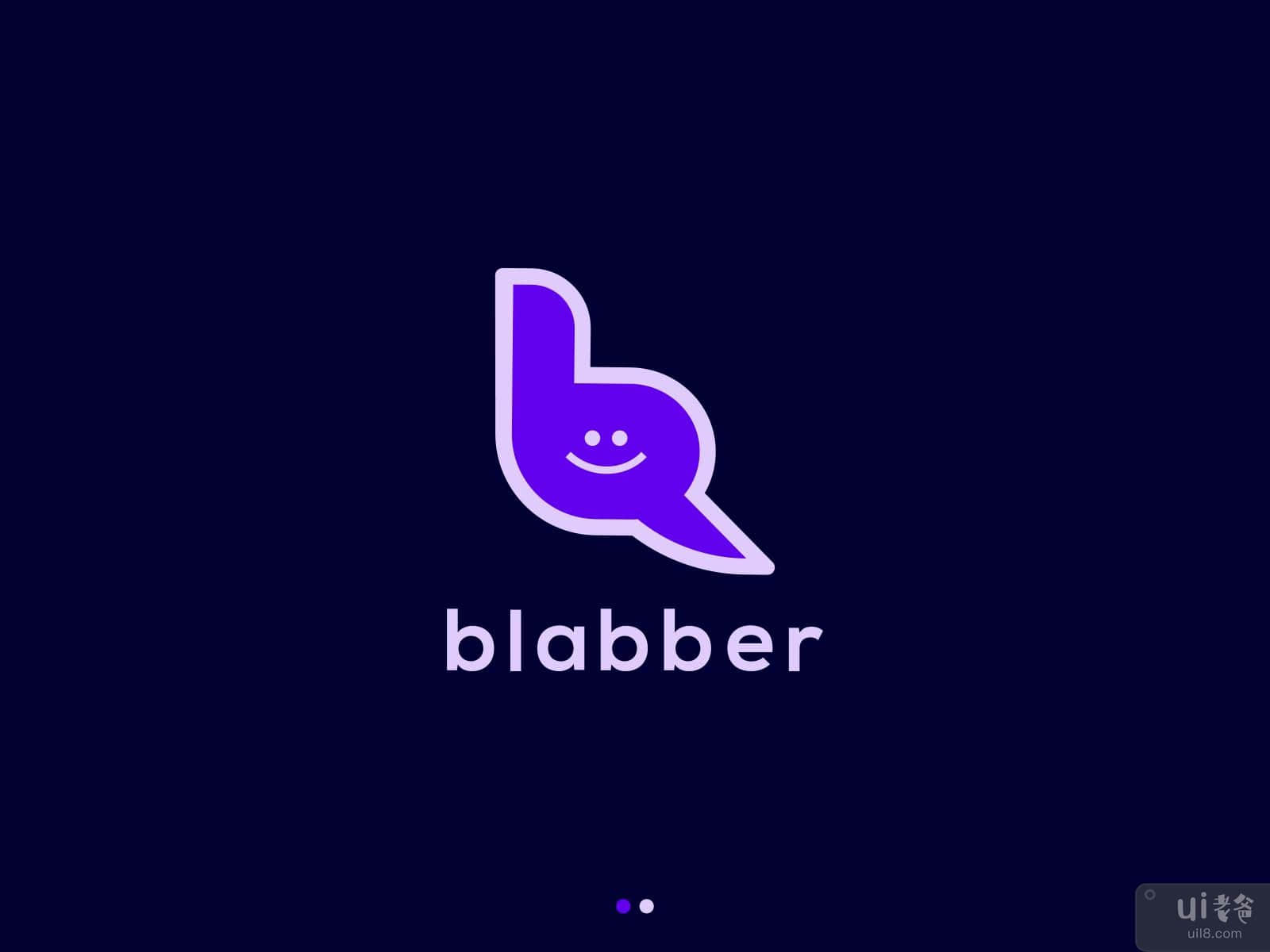 B and Chat Logo Design Concepts. blabber modern logo template
