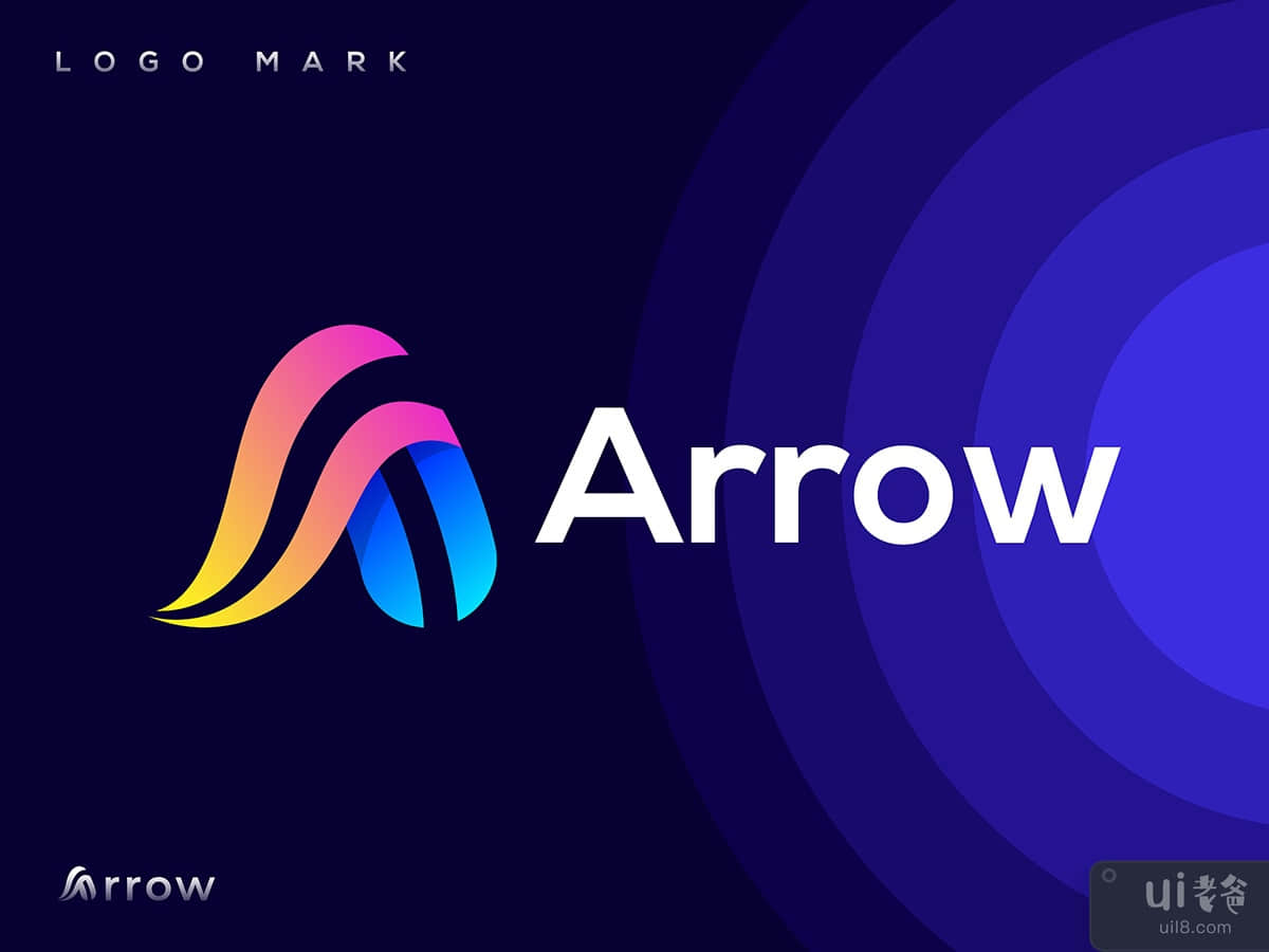 A + Arrow Logo Design Template