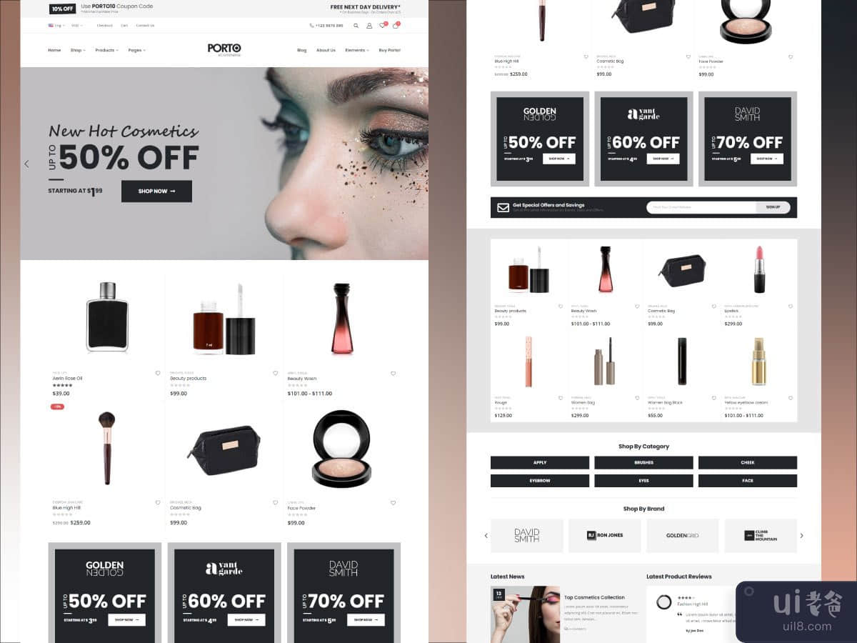 cosmetics E-Commerce HTML Template