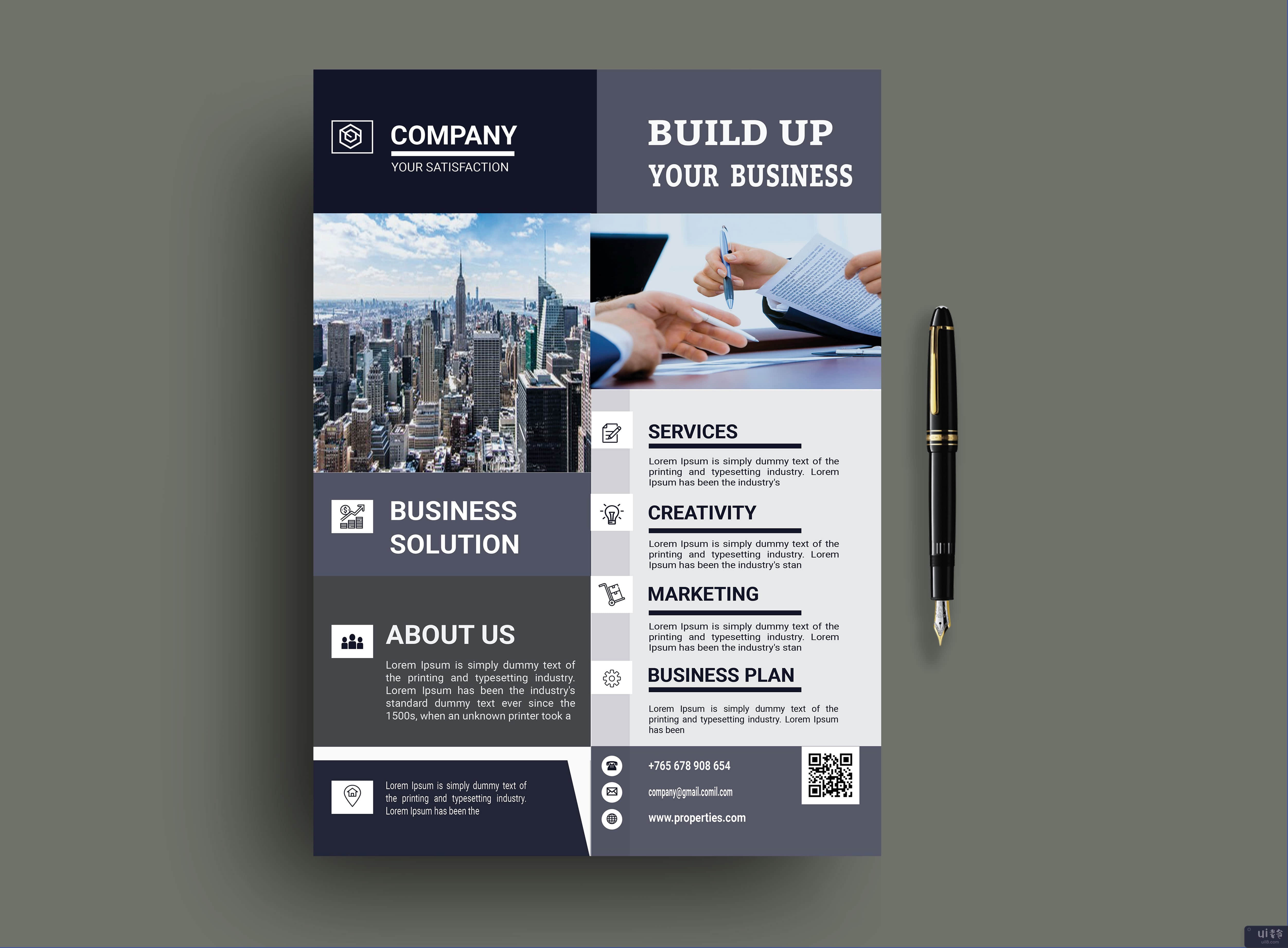 创意商业传单模板(Creative Business Flyer Template)插图3